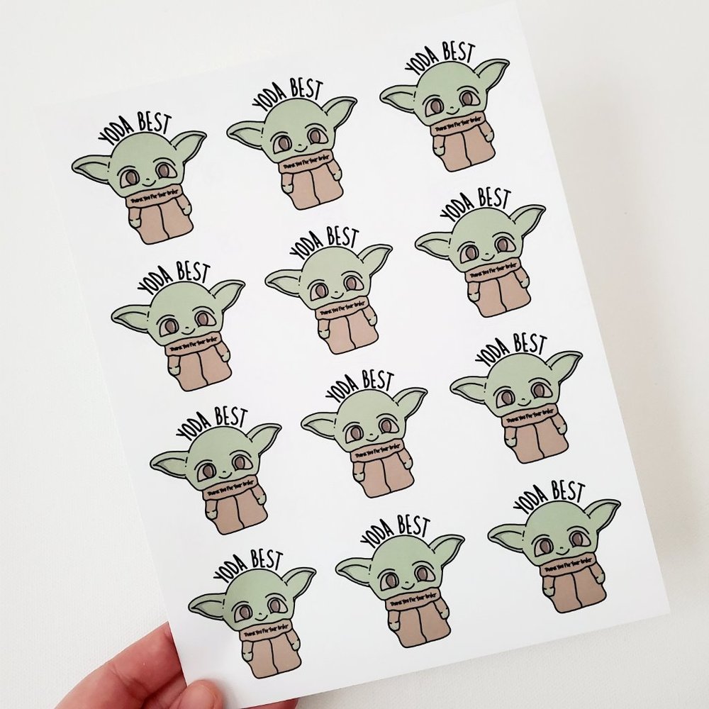 LB062 Baby Yoda Poshmark Stickers  [Price Firm] - Picture 4 of 10